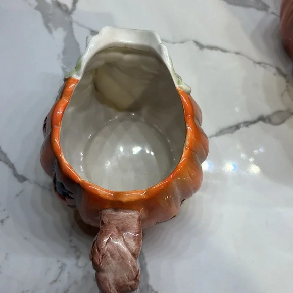 Halloween Pumpkin Pitcher and creamer Fitz & Floyd 1989 - Picture 9 of 10